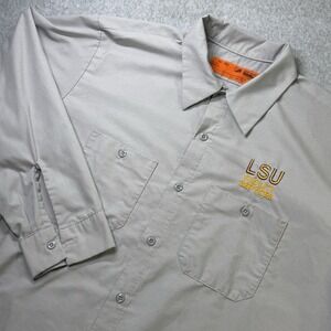 Red Kap LSU Facility Services Work Shirt XL Made USA Vintage Workwear